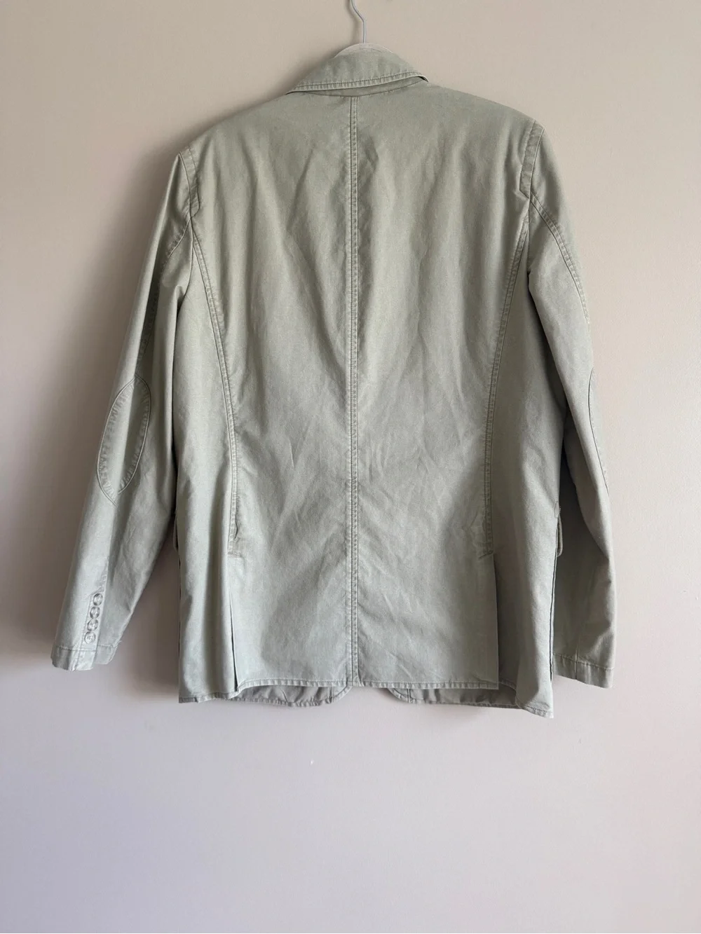 Vtg L.L.Bean Men’s Cotton Khaki Blazer  Notch Collar Button Pockets 38 Reg